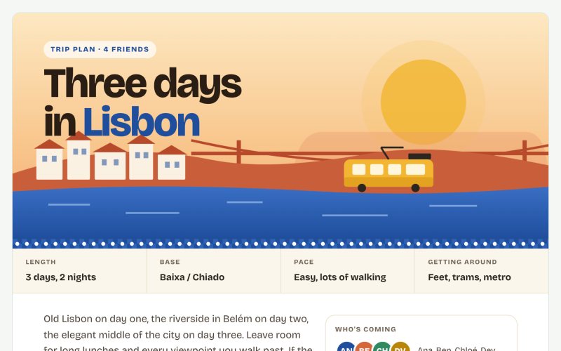 Preview of Three days in Lisbon